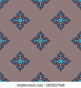 Decorative seamless pattern with beautiful texture designs can be used for backgrounds, motifs, home textile, wallpapers, fabrics, gift wrapping, templates. Design Paper For Scrapbook. Vector.