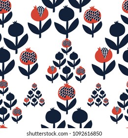 Decorative seamless pattern with berries. Can be used in fabric, textile, pattern fills, background