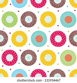 Decorative seamless pattern with bright colors in the vector.