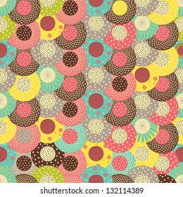 Decorative seamless pattern with bright colors in the vector.