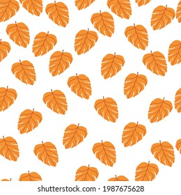 Decoración impecable con formas de doodle de color naranja brillante. Fondo aislado. Estilo sencillo. Ilustración bursátil. Diseño vectorial para textiles, tela, giftwrap, papel pintado.