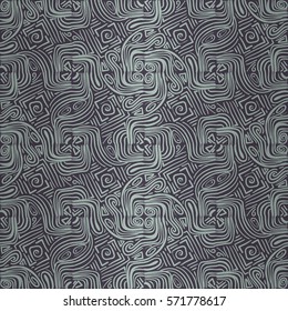 decorative seamless pattern in carpet style. Vector background.