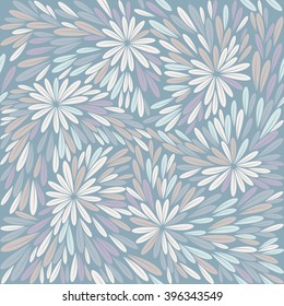 Decorative seamless pattern with colorful flowers and leaves for your creative ideas. Cute template can be used for design fabric, textile, decor, cover, wallpaper.