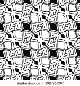 Decorative seamless pattern of curved geometric forms. Modern stylish texture with a repeating geometric triangular mesh. Interior decor.