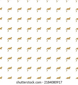 Decorative seamless pattern with doodle cute leopard. Hand drawn cheetah endless wallpaper. Wild animals background. Design for fabric, textile, wrapping, illustration