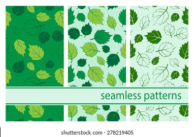 Decorative seamless pattern. Endless texture with leaves. Template for design fabric, backgrounds, wrapping paper, package, covers 