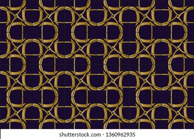 Decorative seamless pattern. Endless pattern for Wallpaper, textile, packaging, printing, interior, cloth. Traditional ethnic ornament for your design.,  Abstract classic golden pattern.  