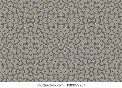 Decorative seamless pattern. Endless pattern for Wallpaper, textile, packaging, printing, Luxury vector .golden pattern on a blue background