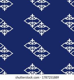 Decorative seamless pattern with ethnic element. Kyrgyz and Kazakh,  Uzbek, Tatar, Yakut ornaments. Texture for background, wallpaper, holiday, fabrics, gift wrapping, home textile. Vector.