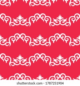 Decorative seamless pattern with ethnic element. Kyrgyz and Kazakh,  Uzbek, Tatar, Yakut ornaments. Texture for background, wallpaper, holiday, fabrics, gift wrapping, home textile. Vector.