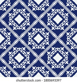 Patrón decorativo sin fisuras con elemento étnico. Ornamentos kirguisos y kazajos, uzbekos, tártaros, yakut. Textura para fondo, fondo de pared, vacaciones, telas, envoltura de regalo, textil para el hogar. Vector.	