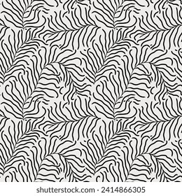 decorative seamless pattern with exotic leaves