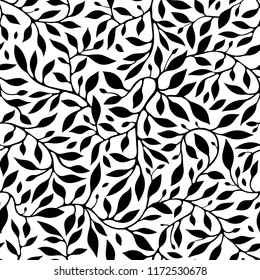 Decorative seamless pattern with floral motifs - ivy ornament. Vector illustration in retro style. Great for print and textile industry.