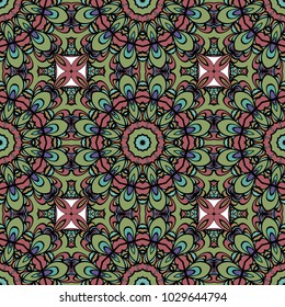 decorative seamless pattern. floral motive. vector illustration for design