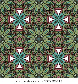 decorative seamless pattern. floral motive. vector illustration for design