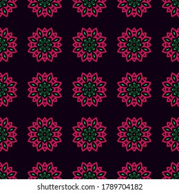 Decorative seamless pattern with flowers can be used for backgrounds, motifs, textile, wallpapers, fabrics, gift wrapping, templates. Design Paper For Scrapbook. Vector.