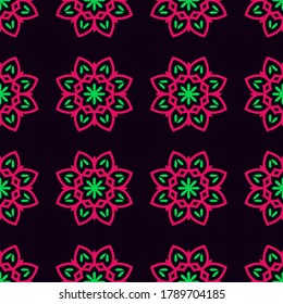 Decorative seamless pattern with flowers can be used for backgrounds, motifs, textile, wallpapers, fabrics, gift wrapping, templates. Design Paper For Scrapbook. Vector.