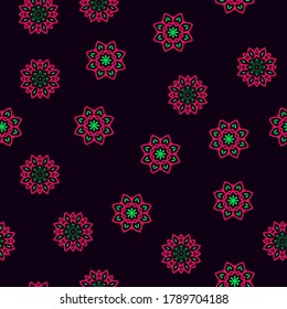 Decorative seamless pattern with flowers can be used for backgrounds, motifs, textile, wallpapers, fabrics, gift wrapping, templates. Design Paper For Scrapbook. Vector.