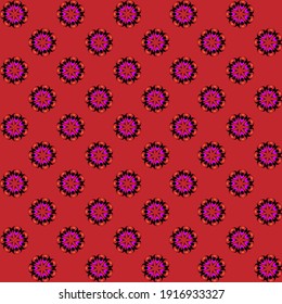 Decorative seamless pattern with flowers. Repeating background. Vector graphic. 