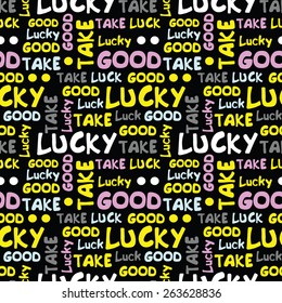 decorative seamless pattern with funny lettering