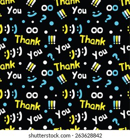 decorative seamless pattern with funny lettering