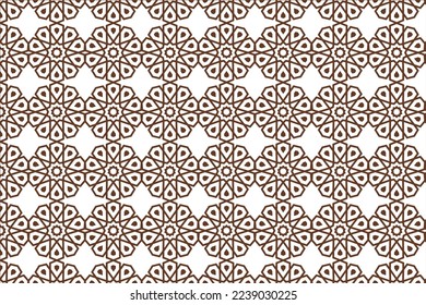 Decorative Seamless  pattern with geometric shape,  vector illustration