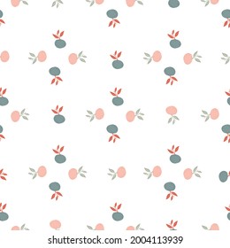 Dekoratives, nahtloses Muster im geometrischen Stil mit süßen Mandarinen-Formen. Alleinstehende Obstkuppel. Perfekt für Stoffdesign, Stoffdruck, Umhüllung, Cover. Vektorgrafik.