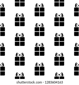 decorative seamless pattern gifts, black and white, vector design