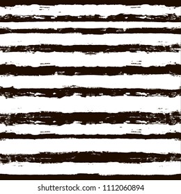 Decorative seamless pattern with hand drawn striped shapes. Hand painted lines grunge ink doodles in black and white colors. vector stripes graphic background. brush strokes, paintbrush backdrop 