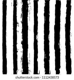 Decorative seamless pattern with hand drawn striped shapes. Hand painted lines grunge ink doodles in black and white colors. vector stripes graphic background. brush strokes, paintbrush backdrop 
