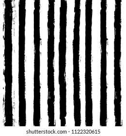Decorative seamless pattern with hand drawn striped shapes. Hand painted lines grunge ink doodles in black and white colors. vector stripes graphic background. brush strokes, paintbrush backdrop 