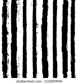 Decorative seamless pattern with hand drawn striped shapes. Hand painted lines grunge ink doodles in black and white colors. vector stripes graphic background. brush strokes, paintbrush backdrop 