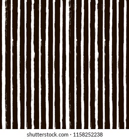 Decorative seamless pattern with hand drawn striped shapes. Hand painted lines grunge ink doodles in black and white colors. vector stripes graphic background. brush strokes, paintbrush backdrop 