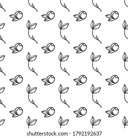 Decorative seamless pattern with hand drawn roses. Hand painted grungy ink doodle flowers. Trendy endless texture for digital paper, fabric, backdrops, wrapping