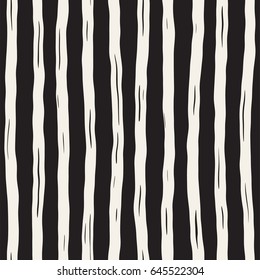 Decorative seamless pattern with hand drawn doodle lines. Hand painted grungy wavy stripes background. Trendy endless freehand texture 