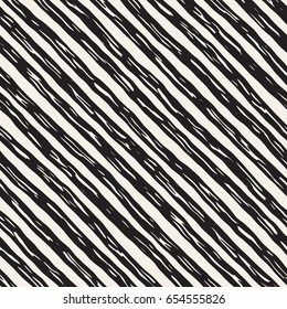 Decorative seamless pattern with hand drawn doodle lines. Hand painted grungy wavy stripes background. Trendy endless freehand texture 