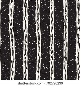 Decorative seamless pattern with hand drawn doodle lines. Hand painted grungy wavy stripes background. Trendy endless freehand texture