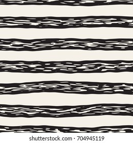 Decorative seamless pattern with hand drawn doodle lines. Hand painted grungy wavy stripes background. Trendy endless freehand texture