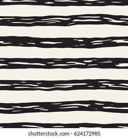 Decorative seamless pattern with handdrawn doodle lines. Hand painted grungy wavy stripes background. Trendy endless freehand texture 