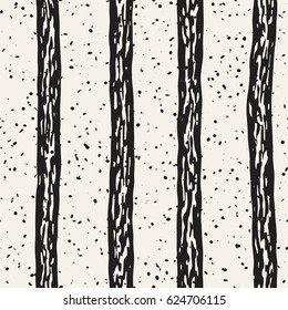 Decorative seamless pattern with handdrawn doodle lines. Hand painted grungy wavy stripes background. Trendy endless freehand texture 