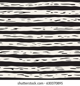 Decorative seamless pattern with handdrawn doodle lines. Hand painted grungy wavy stripes background. Trendy endless freehand texture 