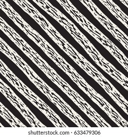 Decorative seamless pattern with handdrawn doodle lines. Hand painted grungy wavy stripes background. Trendy endless freehand texture 