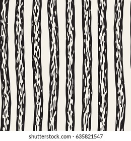 Decorative seamless pattern with handdrawn doodle lines. Hand painted grungy wavy stripes background. Trendy endless freehand texture 