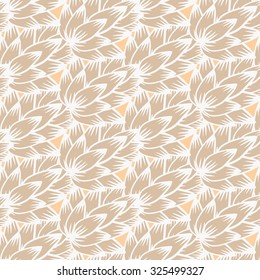 decorative seamless pattern of hand-drawn leaves