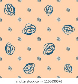 Decorative seamless pattern with handdrawn shapes. Hand painted grungy ink doodles Trendy endless texture for digital paper, fabric, backdrops, wrapping