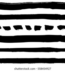 Decorative seamless pattern with handdrawn shapes. Hand painted grungy ink doodles in black and white colors. Trendy endless texture for digital paper, fabric, backdrops, wrapping