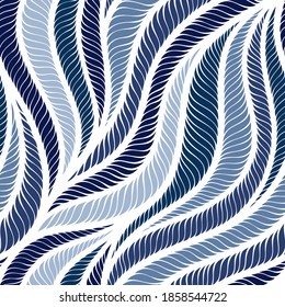 Patrón inquebrantable y decorativo. Ilustración con ondas o dunas abstractas. Ornamento lineal.