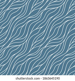 Decorative seamless pattern. Illustration with abstract waves or dunes. Linear ornament.
