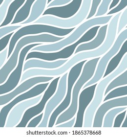 Decorative seamless pattern. Illustration with abstract waves or dunes. Linear ornament.