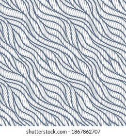 Decorative seamless pattern. Illustration with abstract waves or dunes. Linear ornament.